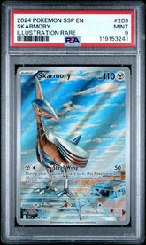 2024 Pokemon Ssp En-Surging Sparks #209 Skarmory Illustration Rare PSA 9